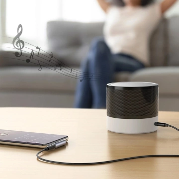 Ugreen AV154 Adapter USB-C auf Mini-Klinke 3,5 mm Audio 90° Grau