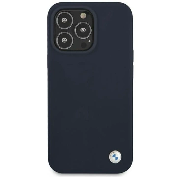 BMW BMHCP13XSTRONG Handyhülle für Apple iPhone 13 Pro Max 6.7" Marineblau/Navy Hardcase Silikon Signatur