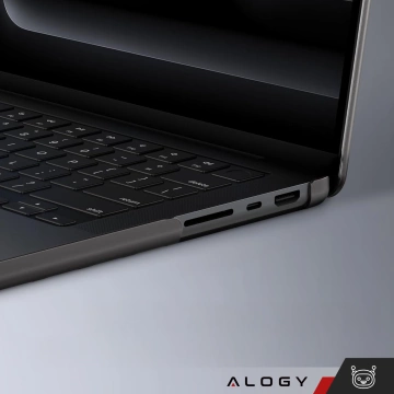Schutzhülle für Apple MacBook Pro 16 - M1/M2/M3/M4 2021-2024 2025 Alogy AirGuard™ Flexible Hülle Mattschwarz