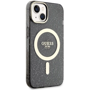 Etui Guess GUHMP14SHCMCGK für iPhone 14 6,1" Hardcase Glitter Gold MagSafe