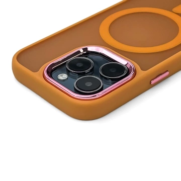 Etui Wozinsky MagSafe do Samsung Galaxy S25 Magnetic Case Pomarańczowe