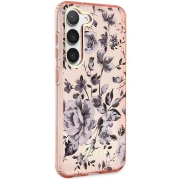 Etui Guess GUHCS23MHCFWSP do Samsung Galaxy S23+ Plus S916 różowy/pink hardcase Flower Collection