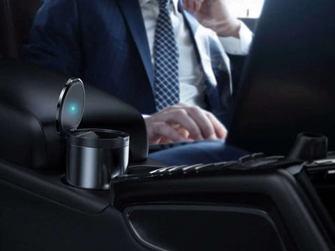 Baseus Autoaschenbecher mit LED Schwarz