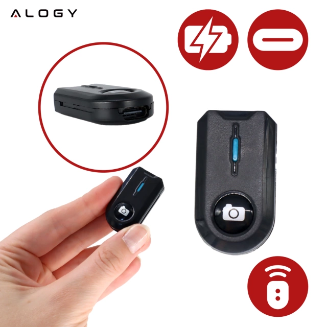 Kijek Selfie Stick Alogy GlowStick™ Pro Tripod Selfie z pilotem i lampą LED do zdjęć makijażu nagrywania filmików długi 132cm Czarny