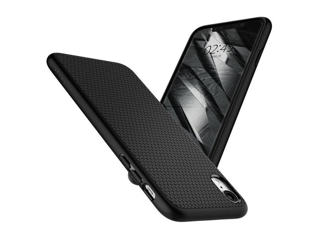 Etui Spigen Liquid Air do Apple iPhone Xr Matte Black +Szkło Alogy