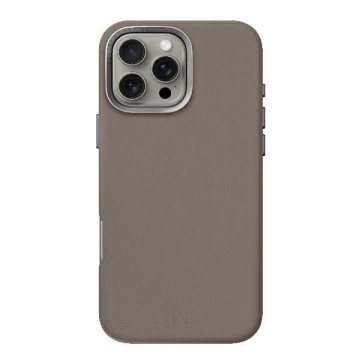 Etui UNIQ Lyden do iPhone 16 Pro Max MagClick Szare Skórzane
