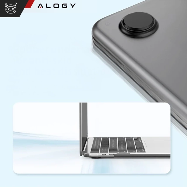 Etui ochronne do Apple Macbook Air 15 M2/M3/M4 2023/2024/2025 Alogy AirGuard™ Elastyczna obudowa Matowa Szarość