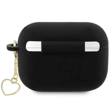 Schutzhülle für Kopfhörer Guess GUAP2LSCHSK für Apple AirPods Pro 2 Cover schwarz/schwarz Silicone Charm Heart Collection