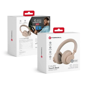 Forcell F-Audio ANC Touch Beat Kabellose On-Ear-Kopfhörer Beige