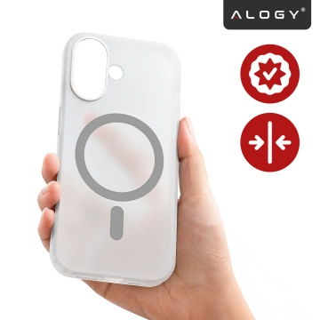 Hülle für Apple iPhone 16 Pro Max Alogy MagSafe Hybrid Matte Case Matte Cover mit Linsenschutz Schwarz