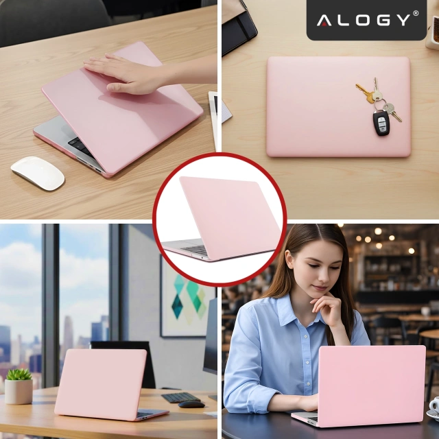 Etui do Apple Macbook Pro 14 2021-2024 (M1/M2/M3/M4) – elastyczna, matowa obudowa ochronna, lekka i odporna – Alogy AirGuard™ Różowy