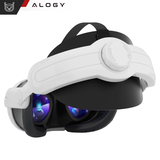 Regulowana Opaska Pasek wymienny do Meta Quest 3 Alogy Elite Strap Biały + Silikonowa nakładka na twarz