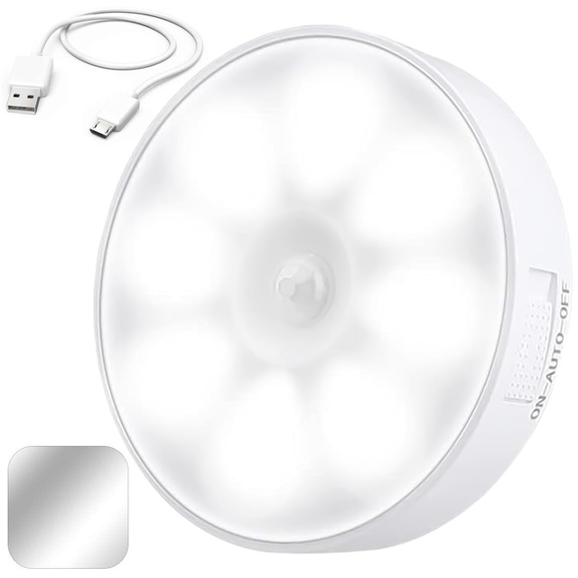 Lampka lampa LED czujnik ruchu zmierzchu nocna Alogy Sensor Light Bezprzewodowa oświetlenie meblowe Światło białe 6000k