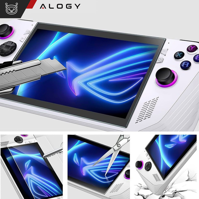 2x Szkło hartowane do Asus ROG Ally na ekran konsoli Alogy Screen Protector Pro+ 9H
