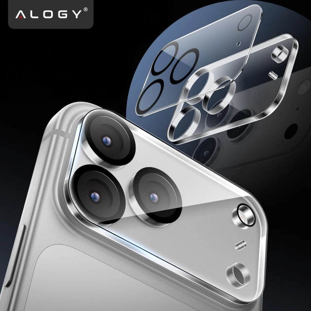 Szkło Ochronne na Obiektyw Aparatu do Apple iPhone 17 Pro Max, Wzmocnione i Odporne na Zarysowania, Precyzyjnie Dopasowane, Alogy Lens Protector Pro+™ – Przezroczyste