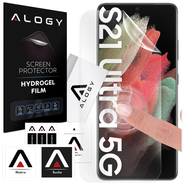 Folia Hydrożelowa do Samsung Galaxy S21 Ultra ochronna na telefon na ekran Alogy Hydrogel Film