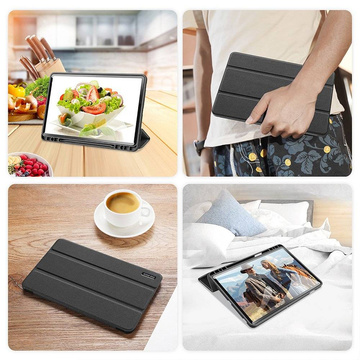 Dux Ducis Hülle für Samsung Galaxy Tab S7 Plus / S8 Plus 12.4 T970 / T976B / X800 / X806 Schwarz