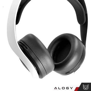 2x Ersatz-Ohrpolster aus Schaumstoff für Sony PS5 Wireless PULSE 3D Kopfhörer, Schwarz, mit Abnehmvorrichtung