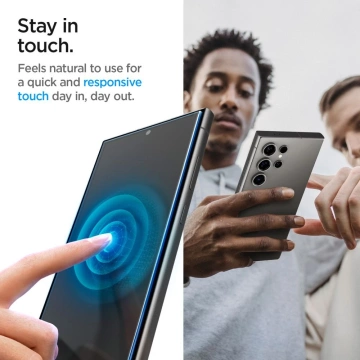 Spigen Glas.tR „Ez Fit“ 2er-Pack gehärtetes Glas für Samsung Galaxy S24 Ultra Privacy