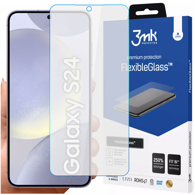 Szkło hybrydowe do Samsung Galaxy S24 3mk FlexibleGlass na ekran Glass 7h