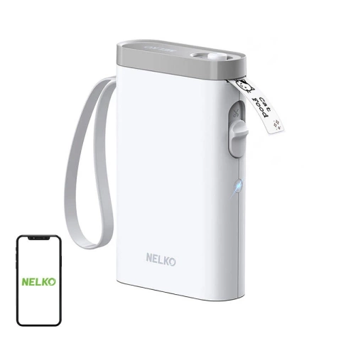 Termiczna drukarka etykiet Nelko P21 Bluetooth USB-C biała