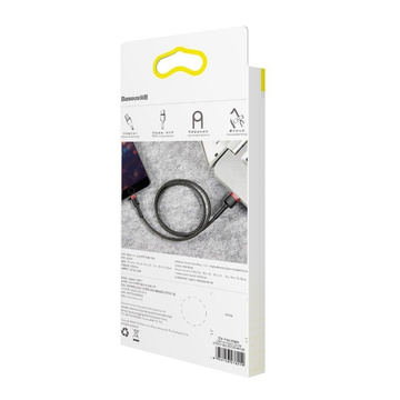 Baseus Cafule Lightning USB 2.4A Kabel 50cm (schwarz und rot)
