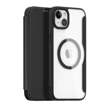 Dux Ducis Skin X Pro Hülle für Apple iPhone 15 Magnetisches MagSafe Flip Cover – Schwarz