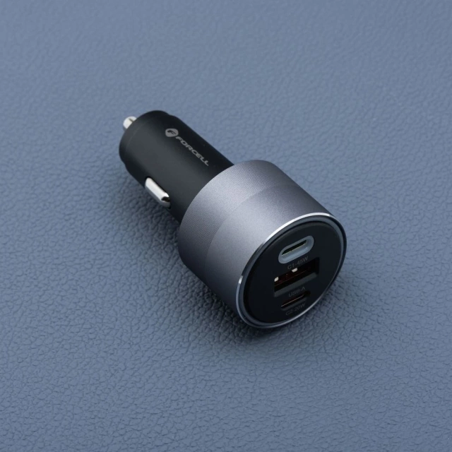 Ładowarka samochodowa Forcell 65W 2xUSB-C + USB-A Szybkie Ładowanie