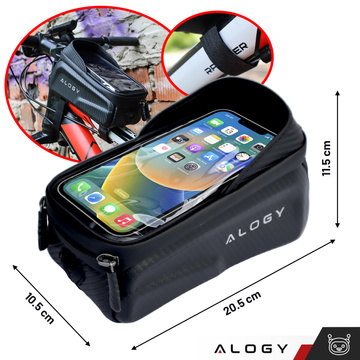 Fahrradtaschenetui für Telefon 6,7 Zoll Taschenhalter für Fahrradrahmen 2l Black Tools Multitool-Schlüssel 16in1 Alogy