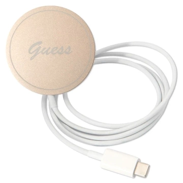 Zestaw Guess GUBPP12MH4EACSK Hülle Ladegerät iPhone 12/12 Pro czarny/schwarz Hartschale 4G Print MagSafe