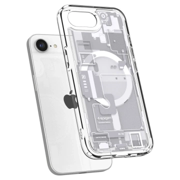 Etui Spigen Ultra Hybrid Mag MagSafe für iPhone 16E Zero One Weiß