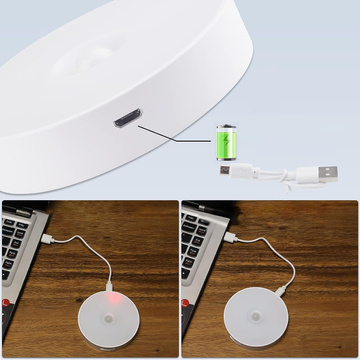 4x Lampe LED Bewegungsmelder Dämmerung Nachtlampe Alogy Sensor Light Kabellose Möbelbeleuchtung Warmes Licht 3000k