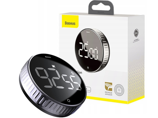 Baseus Heyo Rotation Magnetic Digital Timer Schwarz