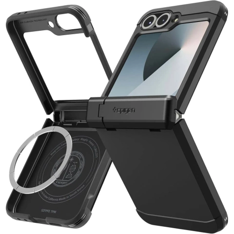 Etui do Galaxy Z Flip 6 / 7 FE Spigen Tough Armor Mag MagSafe Black