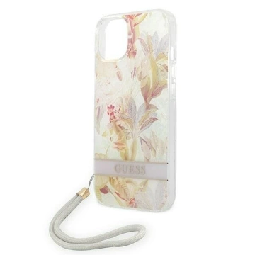 Etui Guess GUOHCP14MHFLSU für Apple iPhone 14 Plus 6,7" olioletowy/lila Hardcase Flower Strap