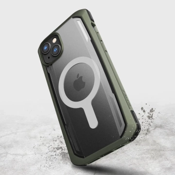 Raptic Secure Case iPhone 14 mit gepanzerter MagSafe-Hülle grün