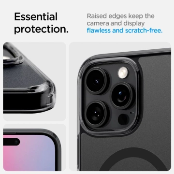 Spigen Ultra Hybrid „T“ Mag MagSafe iPhone 16 Pro Hülle Frost Schwarz