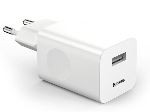 Ładowarka sieciowa Baseus USB EU Quick Charge QC 3.0 24W White