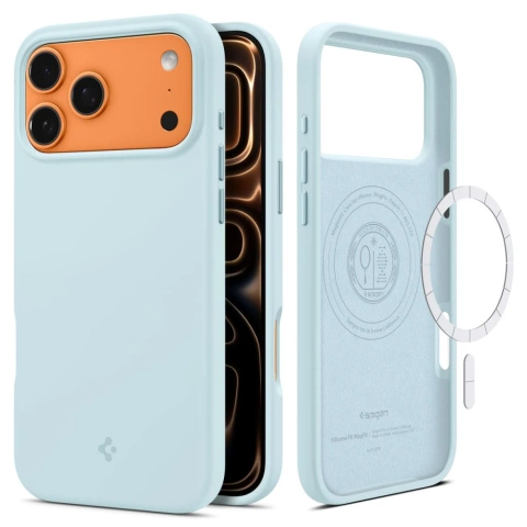 Etui do iPhone 17 Pro Spigen Silicone Fit Mag MagSafe Mute Blue