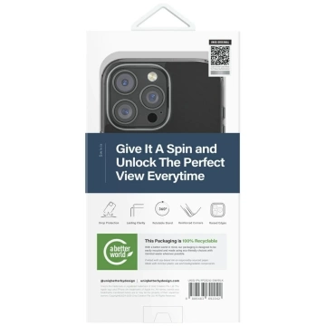 UNIQ Swivix 360 drehbare Schutzhülle mit Ständer, Schwarz, für iPhone 16 Pro Max