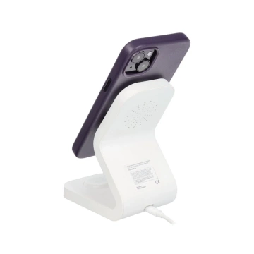 Leder Mag Cover Hülle kompatibel mit MagSafe für Apple iPhone 15 Plus dunkelviolett