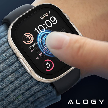 2-in-1-Schutzhülle mit integriertem Glas für Apple Watch Ultra 49 mm Alogy Classic Case Transparent