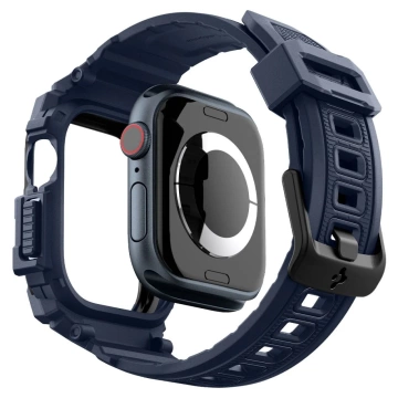 Hülle mit Armband für Apple Watch 10 (46 mm) Marineblau Spigen Rugged Armor Pro