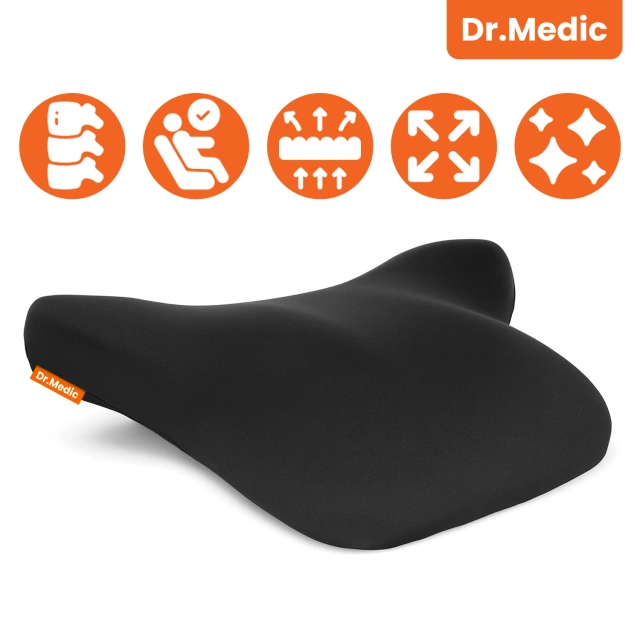 Poduszka do Samochodu pod Plecy Lędźwie DR.MEDIC ErgoDrive™ Ergonomiczna poduszka lędźwiowa na fotel krzesło do biura gaming auta dla kierowcy pasażera