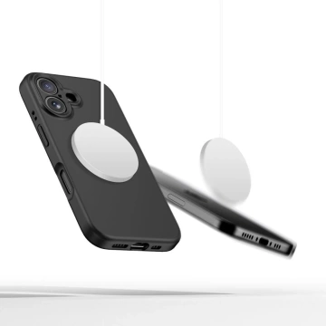 Etui Tech-Protect Liquid Silicone MagSafe iPhone 16e Czarny
