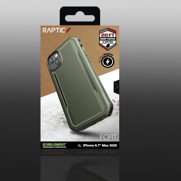 Raptic Fort Case iPhone 14 Plus mit gepanzerter MagSafe-Hülle grün