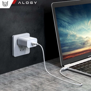 Schnelles 30-W-USB-C-Wandladegerät USB Typ C GaN PD für iPhone Alogy Cube Weiß