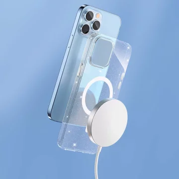 Kingxbar PQY Elegant Series Magnetische Hülle für iPhone 13 Pro Gehäusedeckel Weiß (MagSafe-kompatibel)