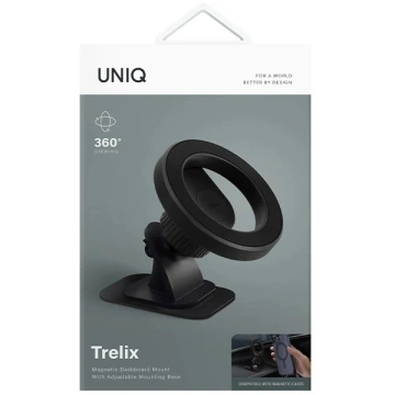 Uchwyt Samochodowy UNIQ Trelix Car Magnetyczny na Deskę Czarny