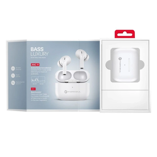 Słuchawki bezprzewodowe douszne Forcell F-Audio TWS Master Pro białe White